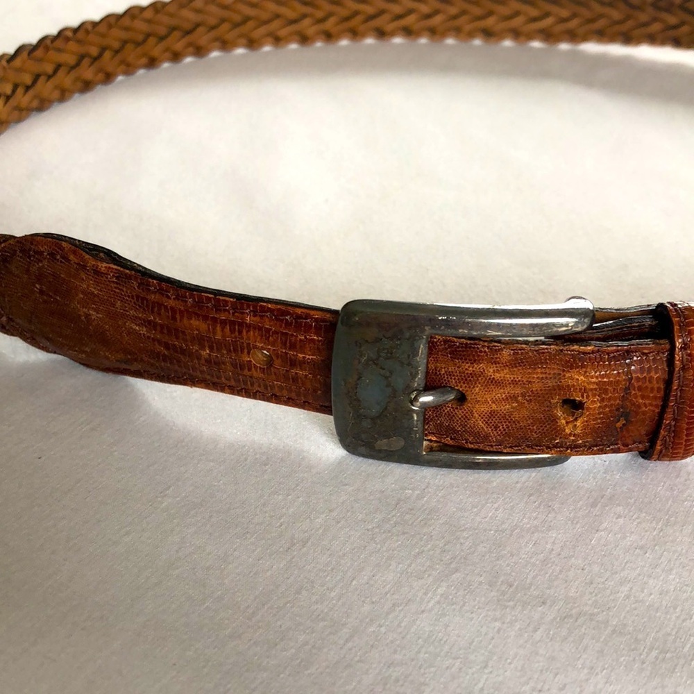 Teju lizard men’s belt made in Argentina GUC. - Picture 6 of 17